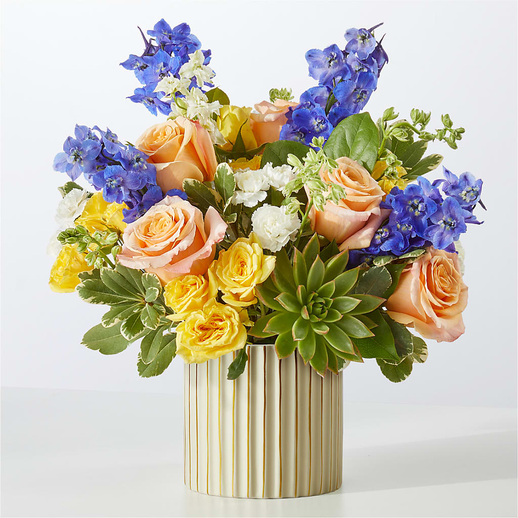 Cobalt Reverie Bouquet – ANGEL'S FLOWERS AND GIFTS, San Jose CA