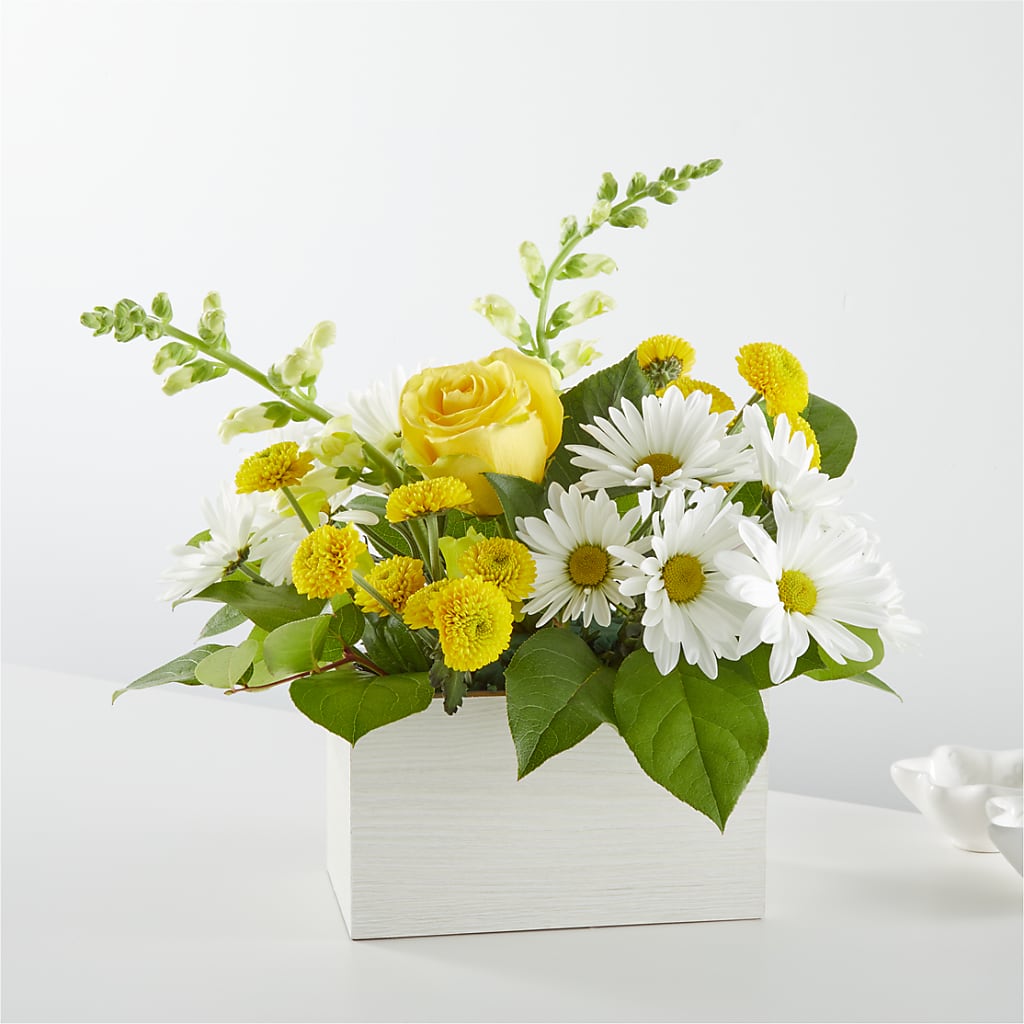 Sun Salutation Box Bouquet – ANGEL'S FLOWERS AND GIFTS, San Jose CA