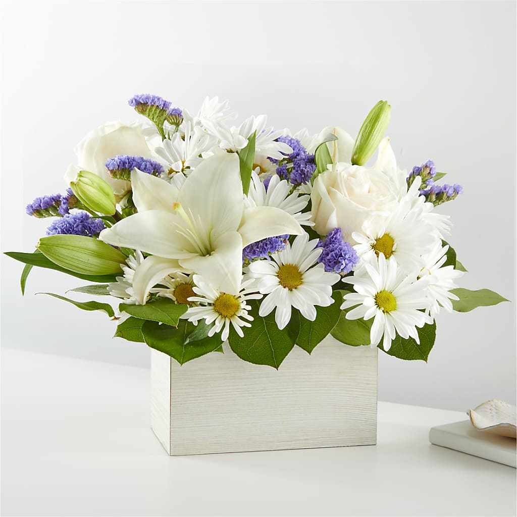 Beyond Blue Box Bouquet – ANGEL'S FLOWERS AND GIFTS, San Jose CA