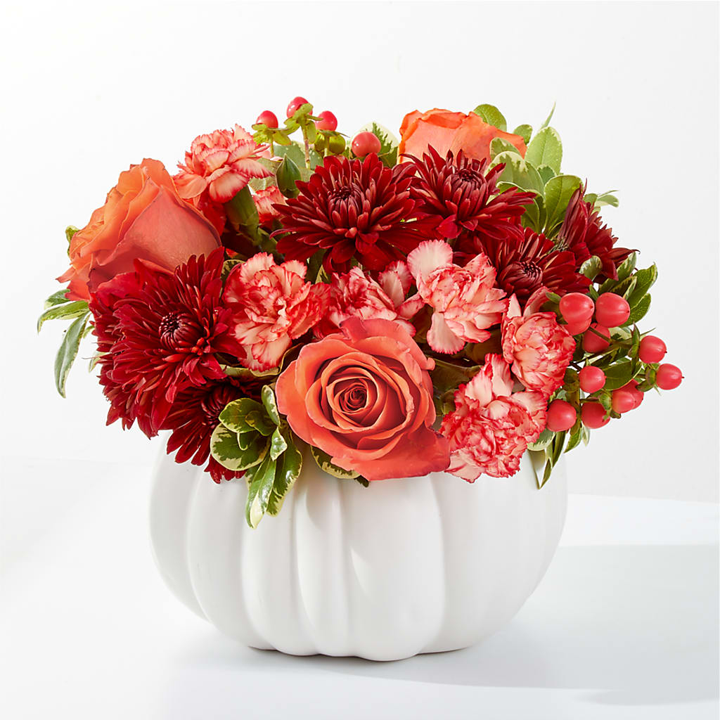 Autumn Air Pumpkin Bouquet – ANGEL'S FLOWERS AND GIFTS, San Jose CA