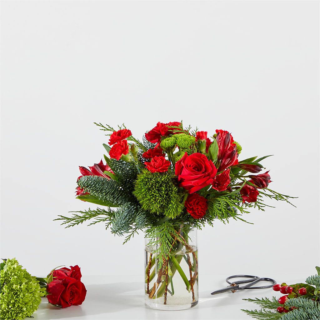 Merry Moment Bouquet – A Florist Original – ANGEL'S FLOWERS AND GIFTS, San Jose CA