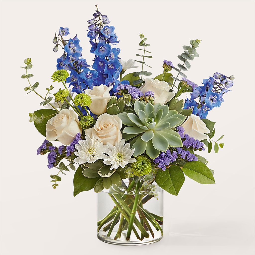 Cerulean Waves Bouquet – ANGEL'S FLOWERS AND GIFTS, San Jose CA