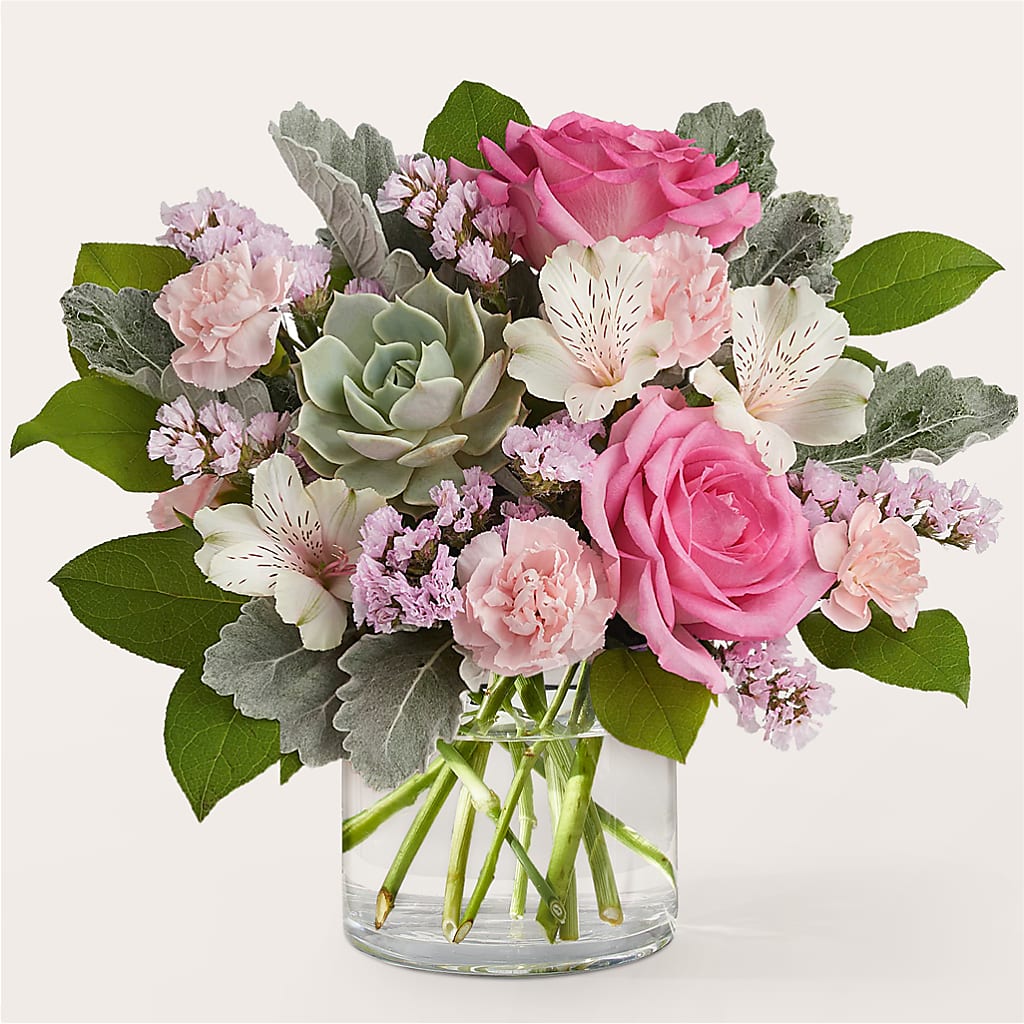 Dusty Rose Bouquet – ANGEL'S FLOWERS AND GIFTS, San Jose CA