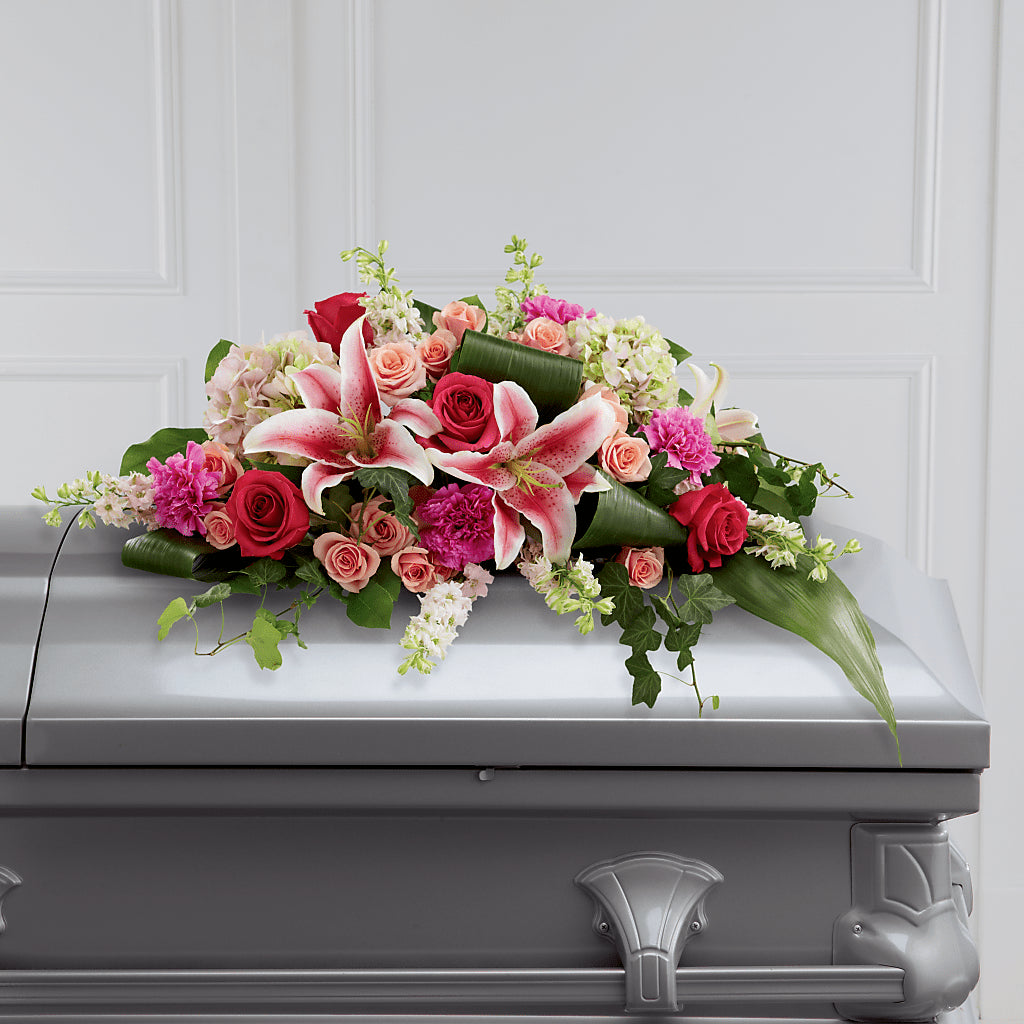 Splendid Grace Casket Spray – ANGEL'S FLOWERS AND GIFTS, San Jose CA