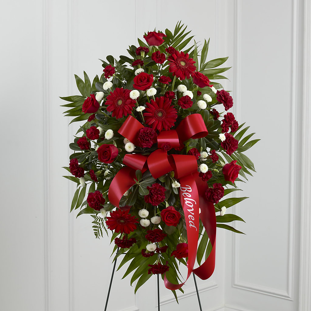 Treasured Memories Standing Spray – ANGEL'S FLOWERS AND GIFTS, San Jose CA