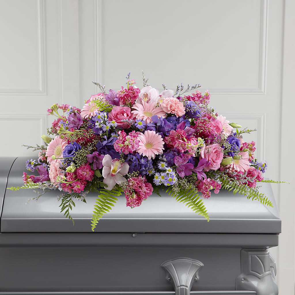 Glorious Garden Casket Spray – ANGEL'S FLOWERS AND GIFTS, San Jose CA
