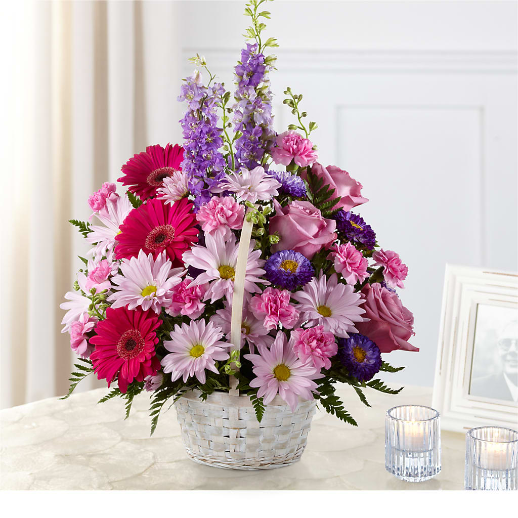Pastel Peace Basket – ANGEL'S FLOWERS AND GIFTS, San Jose CA