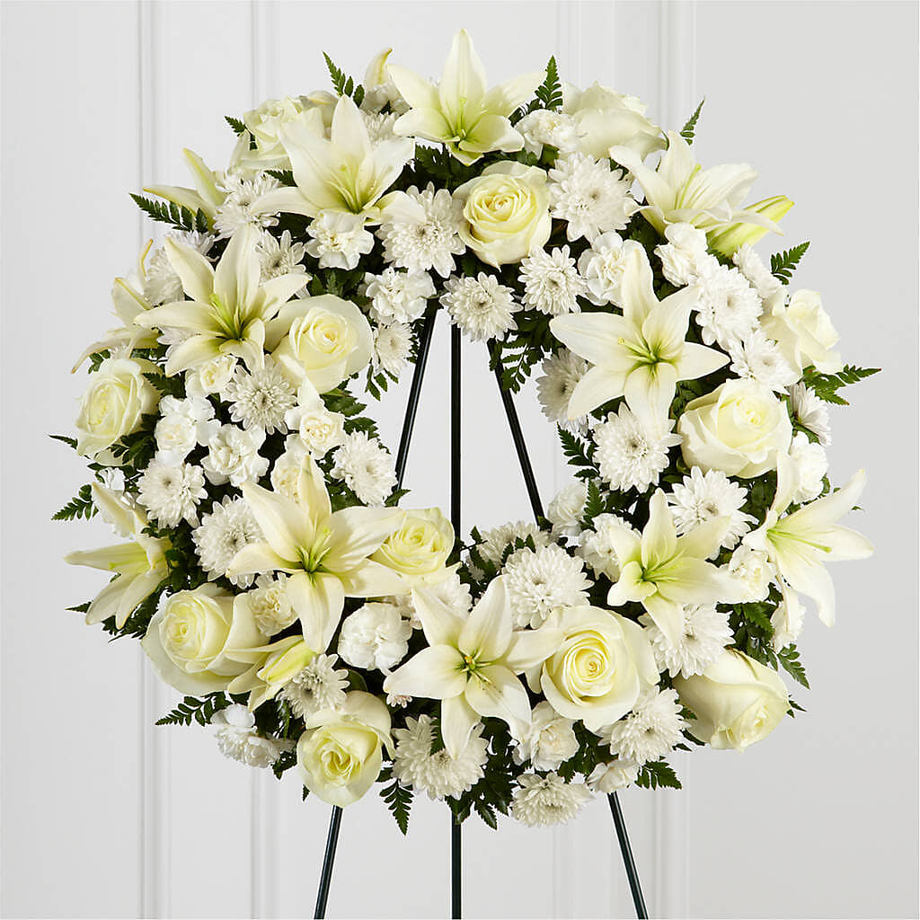 Treasured Tribute Wreath – ANGEL'S FLOWERS AND GIFTS, San Jose CA