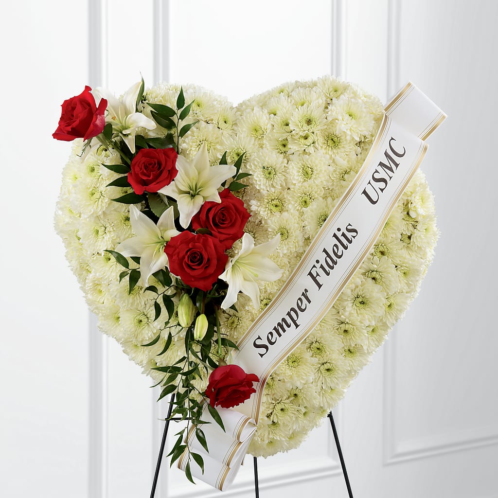 Heartfelt Hero Standing Heart – ANGEL'S FLOWERS AND GIFTS, San Jose CA