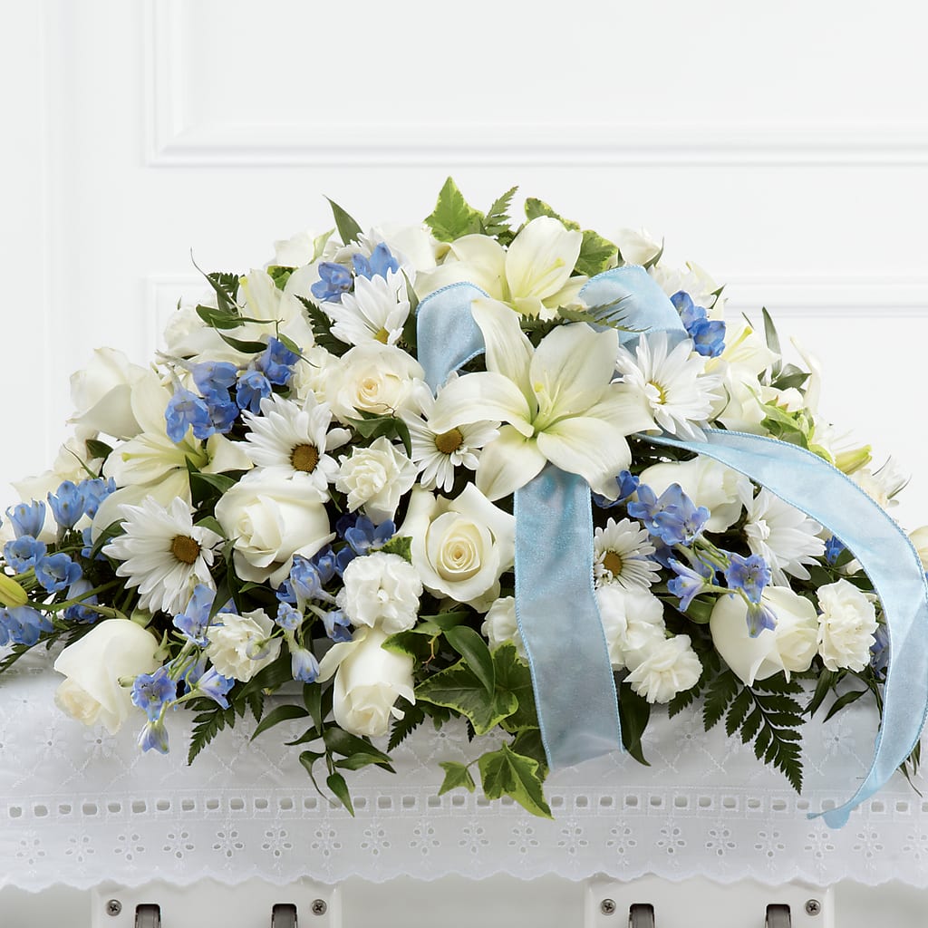 Tender Treasure Casket Spray – ANGEL'S FLOWERS AND GIFTS, San Jose CA