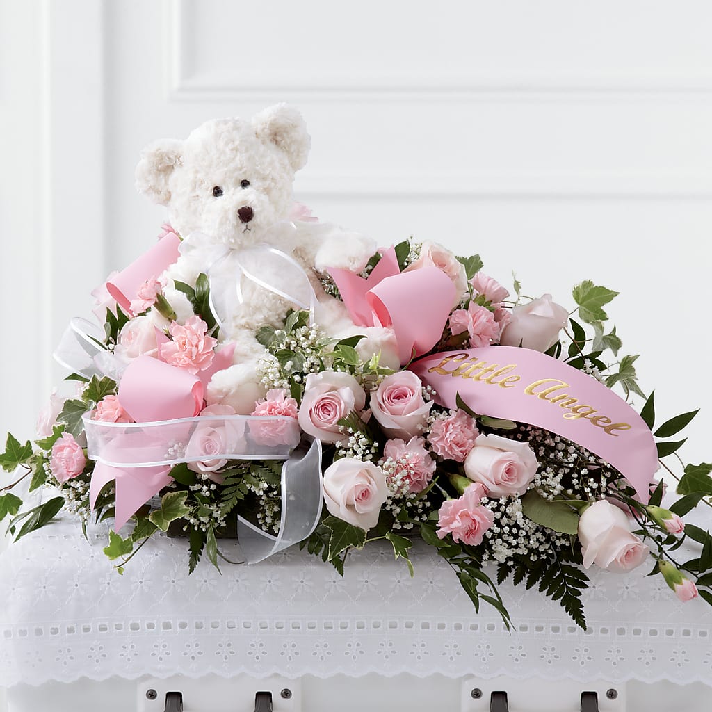 Touch of Sympathy Casket Spray – ANGEL'S FLOWERS AND GIFTS, San Jose CA