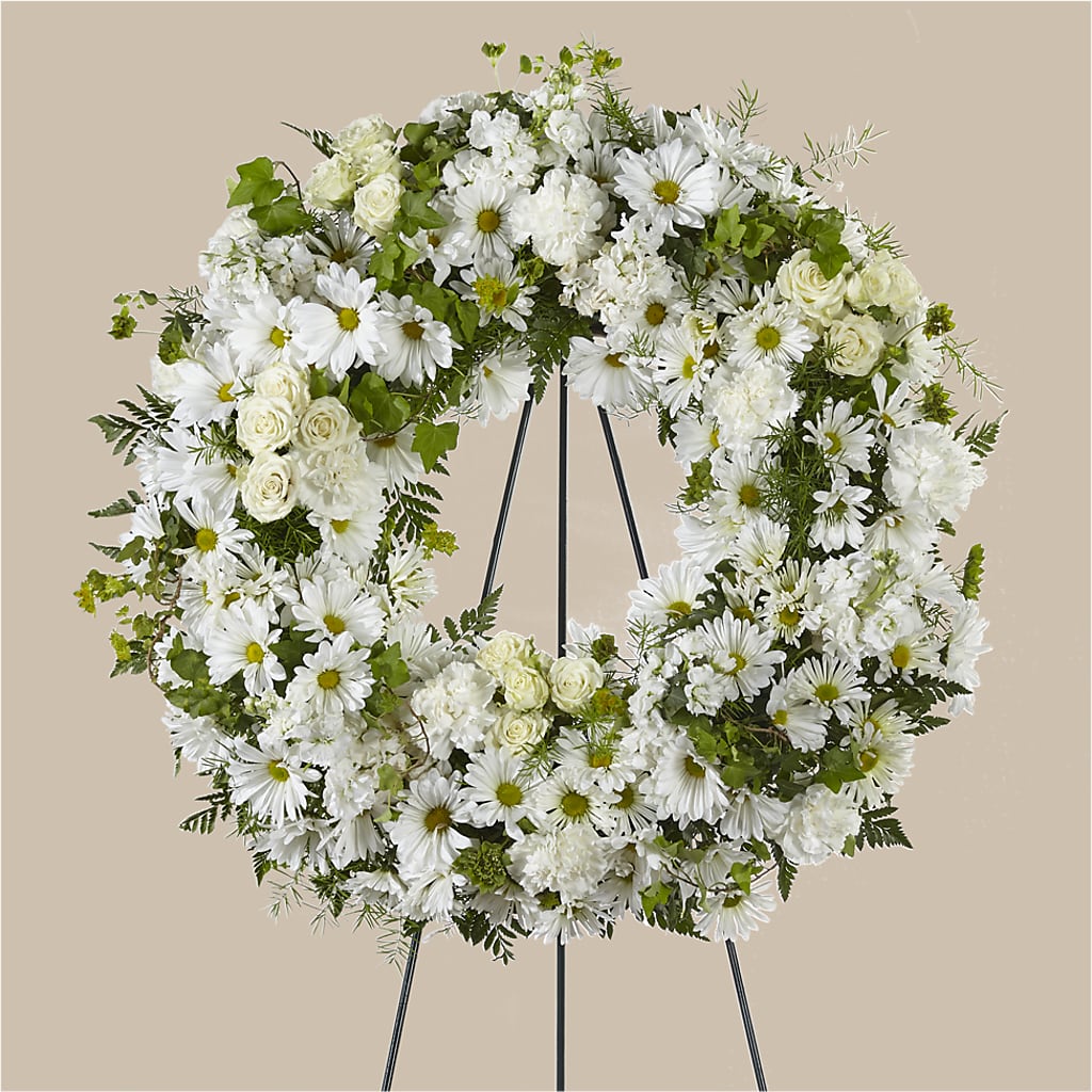 Faithful Wishes Wreath – ANGEL'S FLOWERS AND GIFTS, San Jose CA