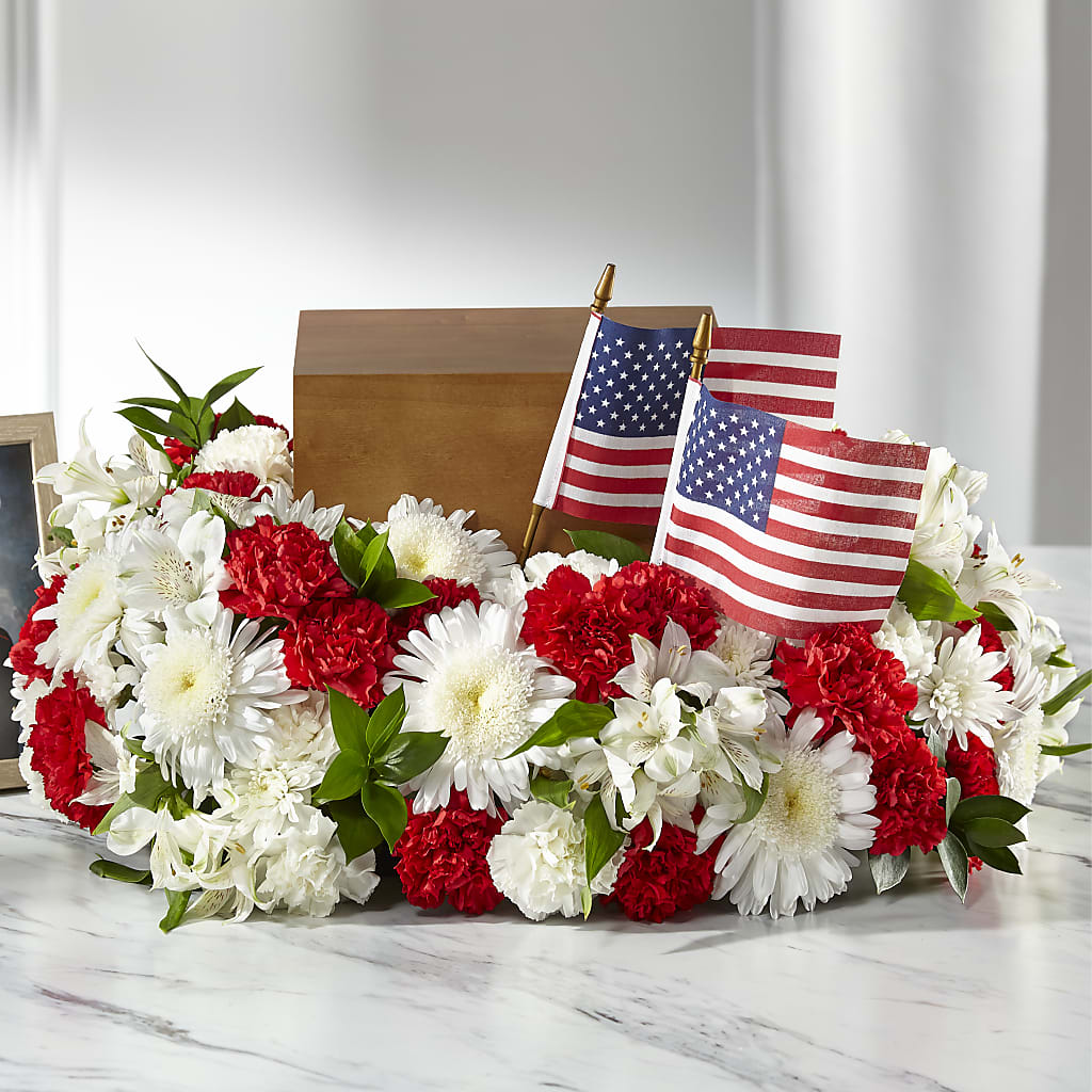 Spirit of Patriotism Cremation Adornment – ANGEL'S FLOWERS AND GIFTS, San Jose CA