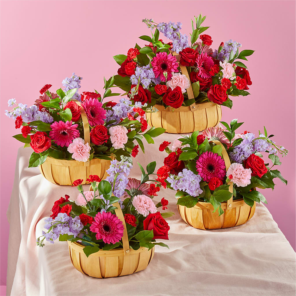Pink Picnic Basket – ANGEL'S FLOWERS AND GIFTS, San Jose CA