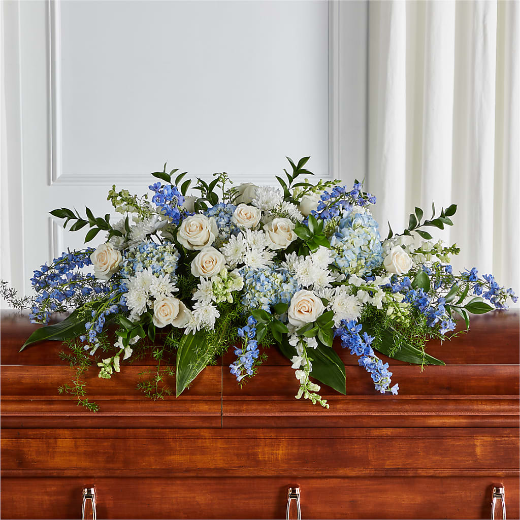 Timeless Essence Casket Spray – ANGEL'S FLOWERS AND GIFTS, San Jose CA