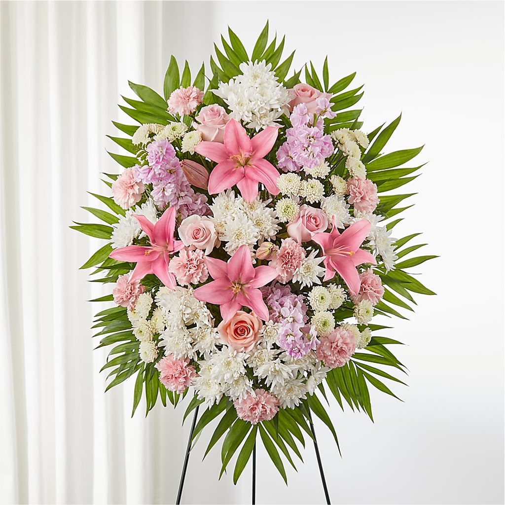 Offering Solace Standing Spray – ANGEL'S FLOWERS AND GIFTS, San Jose CA