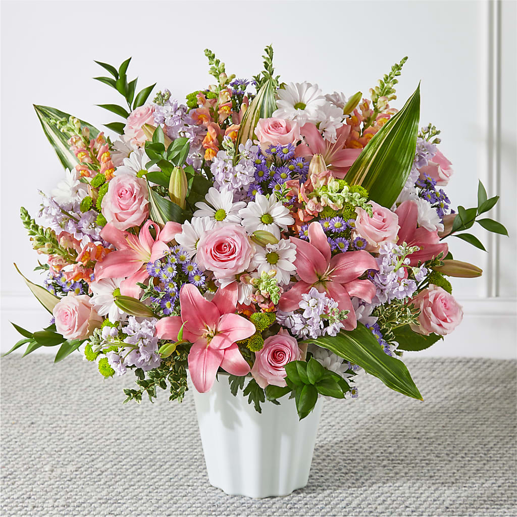 Abundant Compassion Floor Basket – ANGEL'S FLOWERS AND GIFTS, San Jose CA