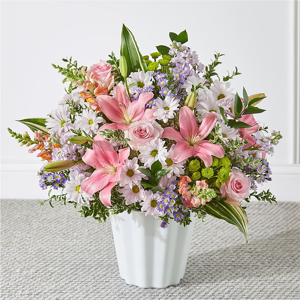 Abundant Compassion Floor Basket – ANGEL'S FLOWERS AND GIFTS, San Jose CA