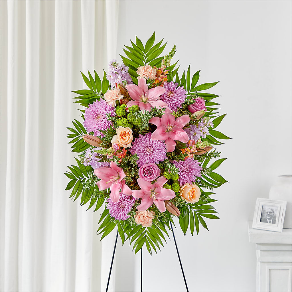 Love & Light Standing Spray – ANGEL'S FLOWERS AND GIFTS, San Jose CA