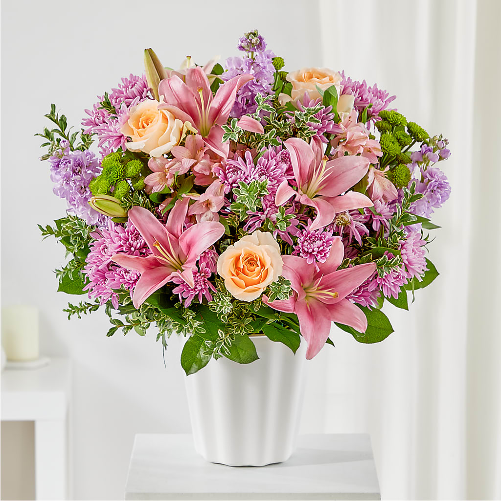 Supportive Embrace Tabletop Basket – ANGEL'S FLOWERS AND GIFTS, San Jose CA
