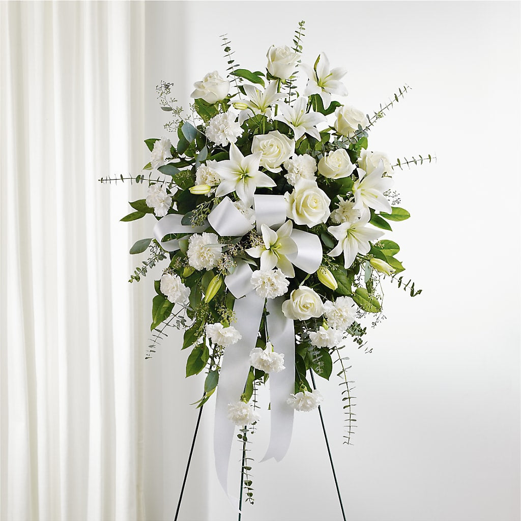 With Care Standing Spray – ANGEL'S FLOWERS AND GIFTS, San Jose CA