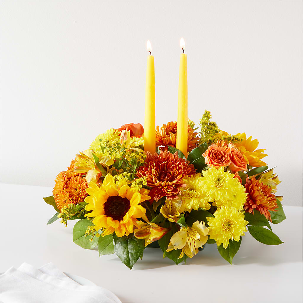 Autumn Harmony Centerpiece – ANGEL'S FLOWERS AND GIFTS, San Jose CA
