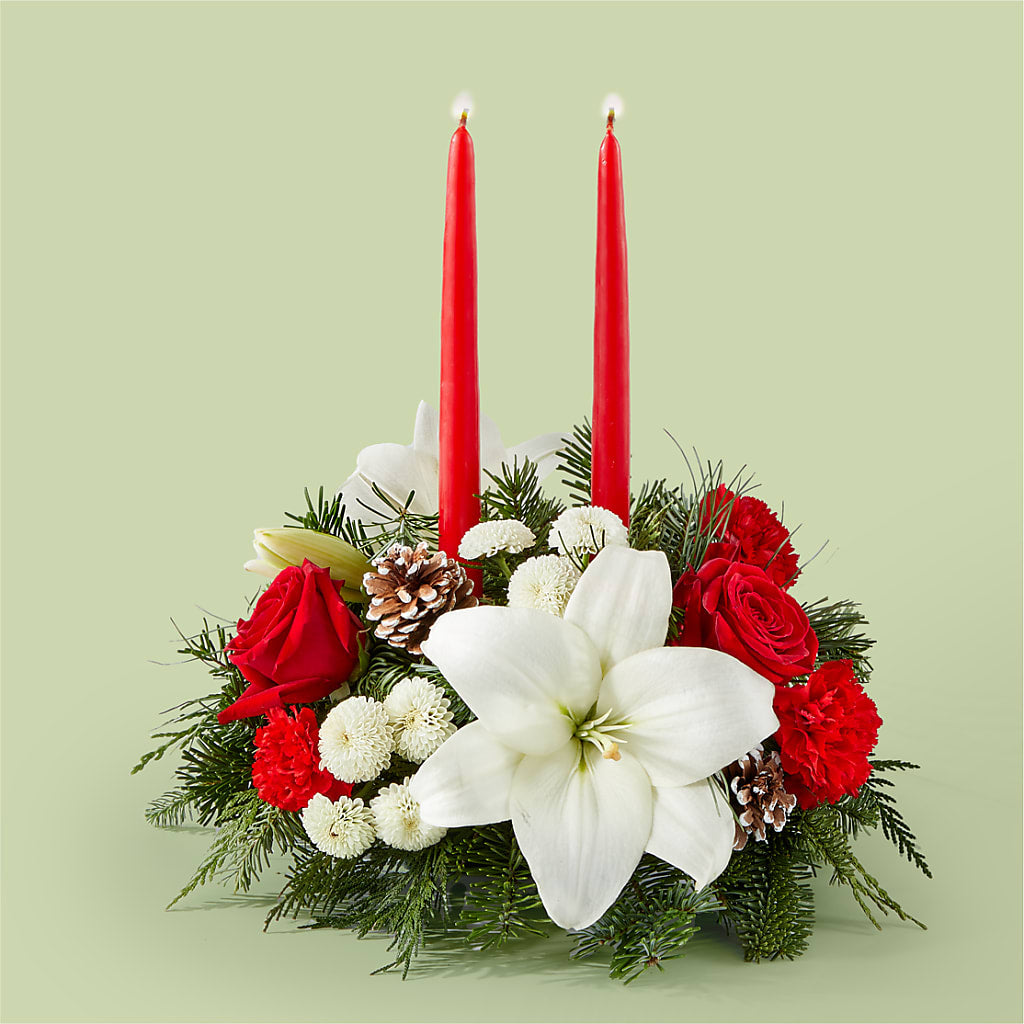 Seasonal Festivities Centerpiece – ANGEL'S FLOWERS AND GIFTS, San Jose CA