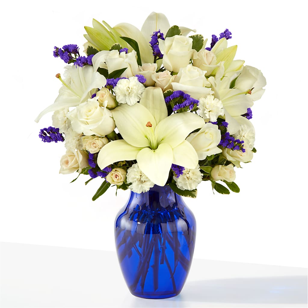 Sapphire Rush Bouquet – ANGEL'S FLOWERS AND GIFTS, San Jose CA