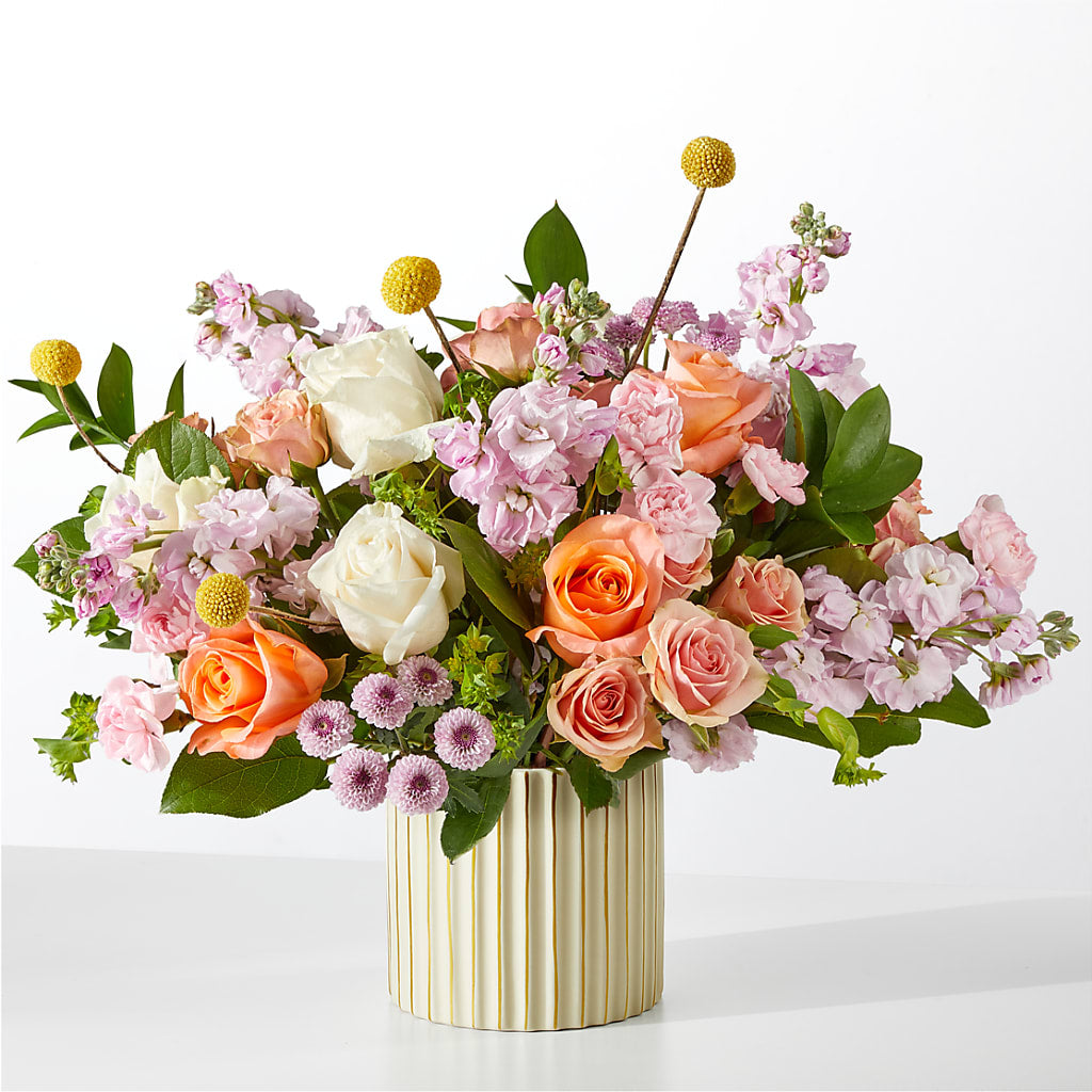 French Market Bouquet with Ivory Vase – ANGEL'S FLOWERS AND GIFTS, San Jose CA