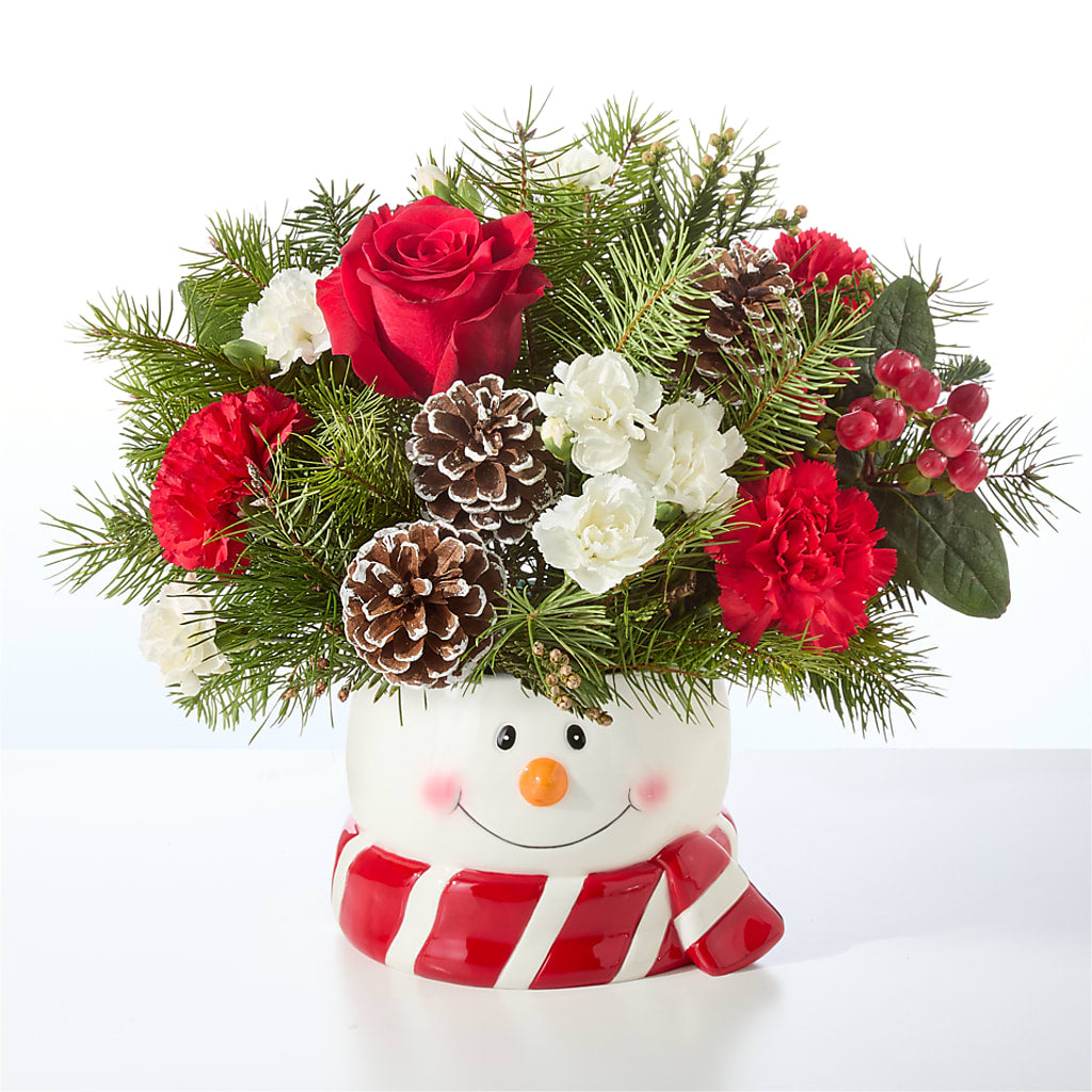 Jolly Snowman Bouquet – ANGEL'S FLOWERS AND GIFTS, San Jose CA