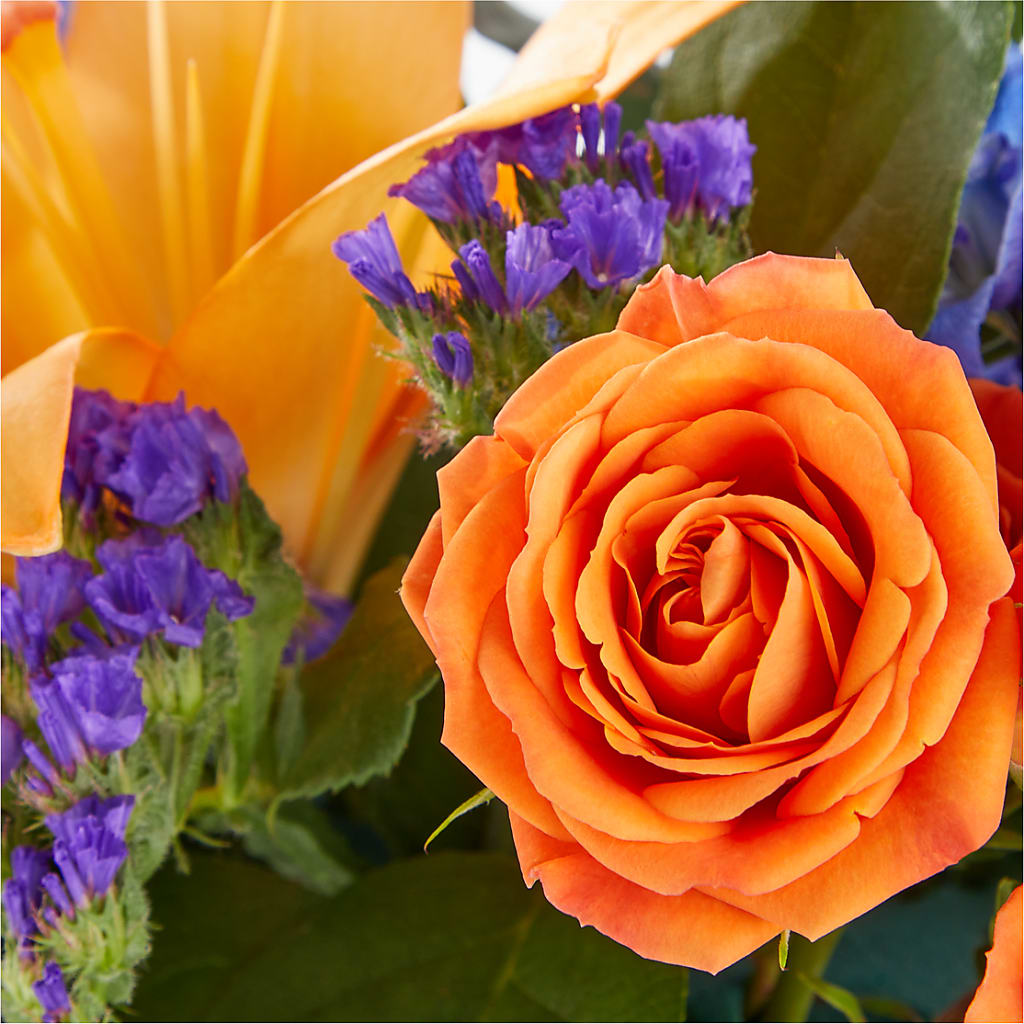 Radiant Citrus Box Bouquet – ANGEL'S FLOWERS AND GIFTS, San Jose CA