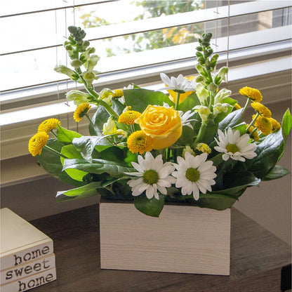 Sun Salutation Box Bouquet – ANGEL'S FLOWERS AND GIFTS, San Jose CA