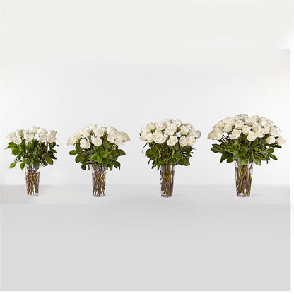 Long Stem White Rose Bouquet – ANGEL'S FLOWERS AND GIFTS, San Jose CA
