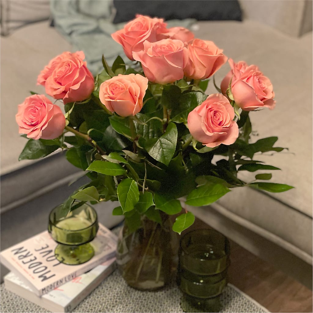 Long Stem Pink Rose Bouquet – ANGEL'S FLOWERS AND GIFTS, San Jose CA