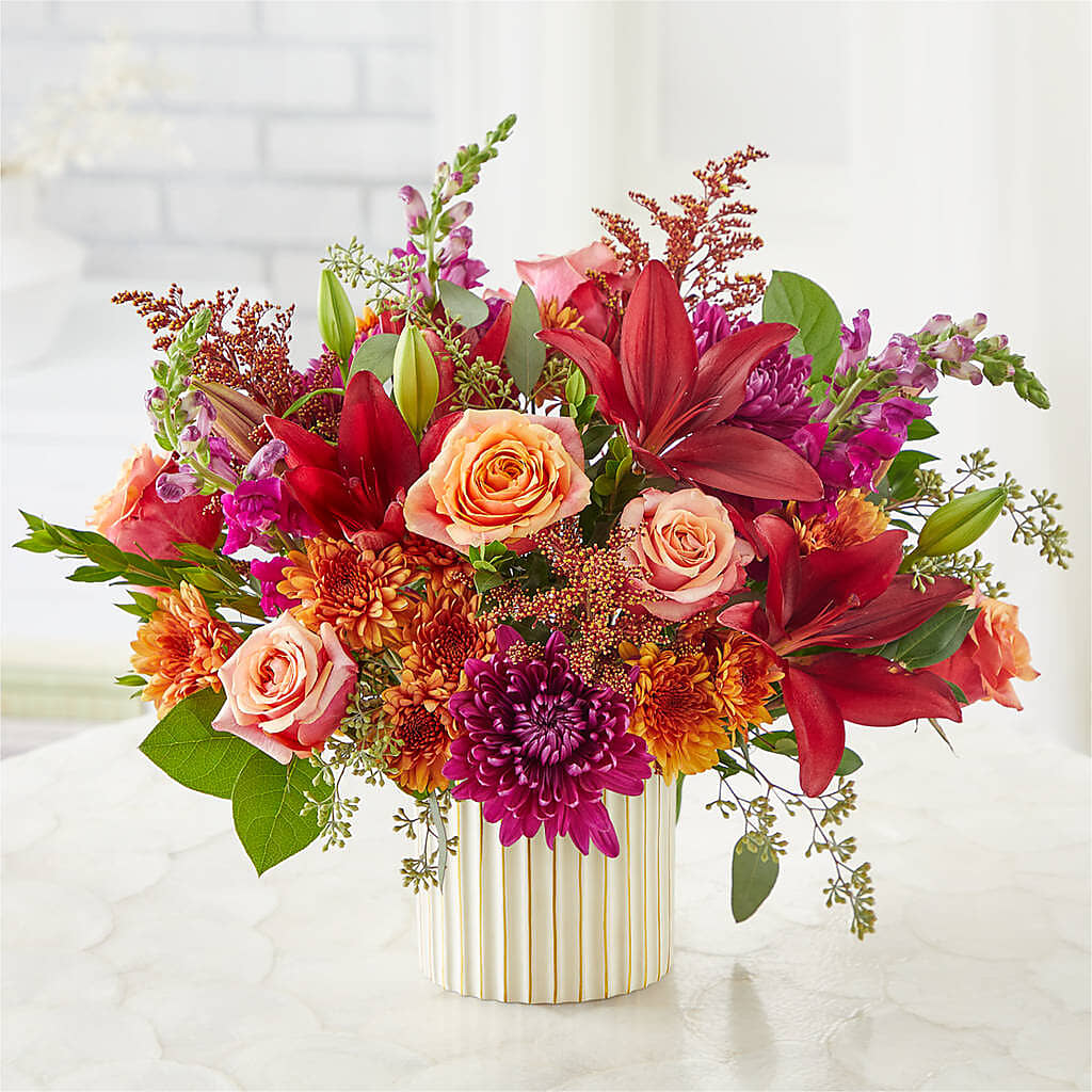 Burgundy Landscape Bouquet – ANGEL'S FLOWERS AND GIFTS, San Jose CA