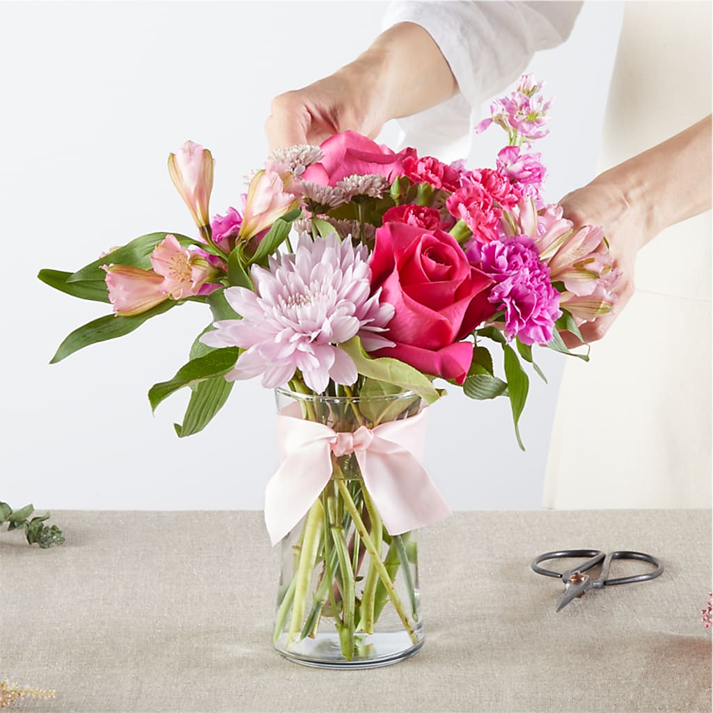 Pink Ribbon - A Florist Original – ANGEL'S FLOWERS AND GIFTS, San Jose CA