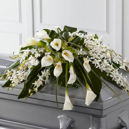 Angel Wings Casket Spray – ANGEL'S FLOWERS AND GIFTS, San Jose CA