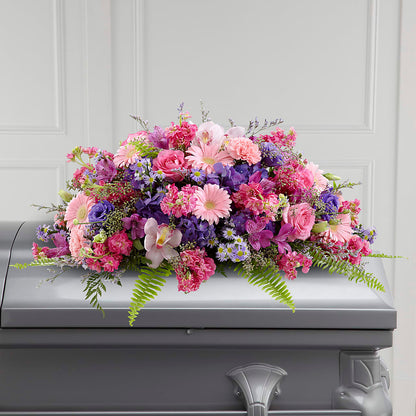 Glorious Garden Casket Spray – ANGEL'S FLOWERS AND GIFTS, San Jose CA