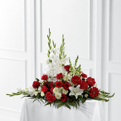Crimson & White Arrangement – ANGEL'S FLOWERS AND GIFTS, San Jose CA