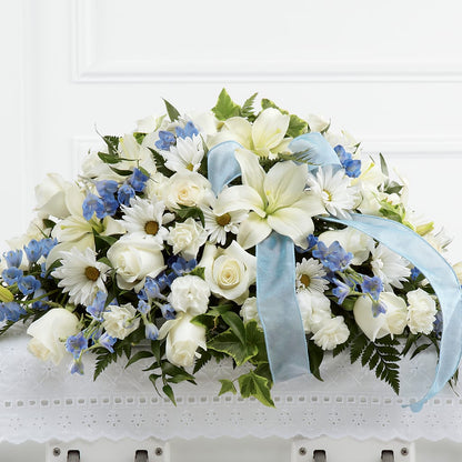 Tender Treasure Casket Spray – ANGEL'S FLOWERS AND GIFTS, San Jose CA