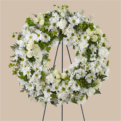 Faithful Wishes Wreath – ANGEL'S FLOWERS AND GIFTS, San Jose CA