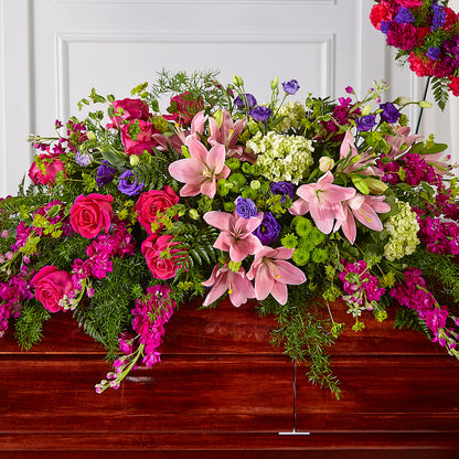 Radiant Tribute Casket Spray – ANGEL'S FLOWERS AND GIFTS, San Jose CA