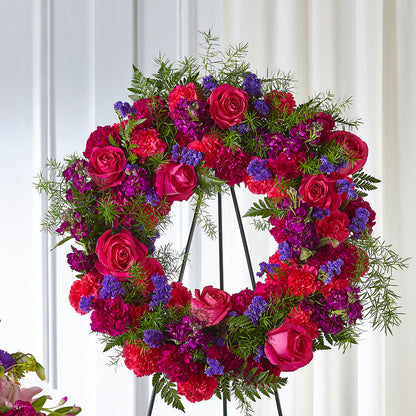 Calming Colors Wreath – ANGEL'S FLOWERS AND GIFTS, San Jose CA
