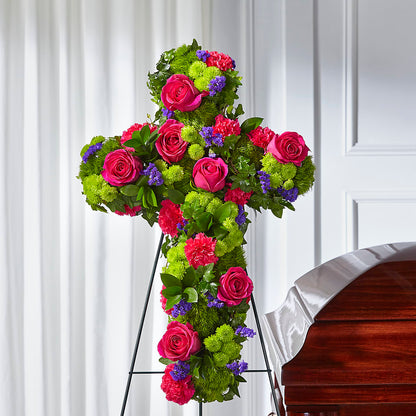 Tribute Rose Floral Cross – ANGEL'S FLOWERS AND GIFTS, San Jose CA