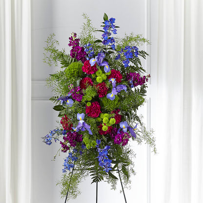 Heavenly Skies Standing Spray – ANGEL'S FLOWERS AND GIFTS, San Jose CA