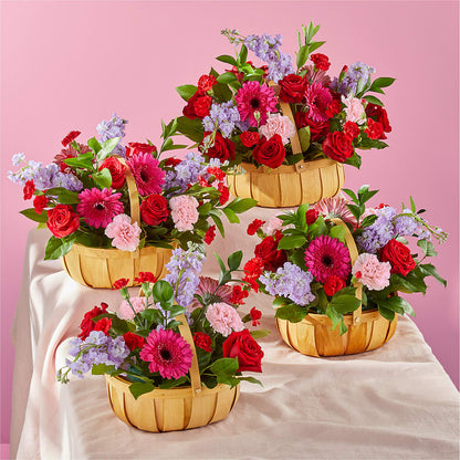 Pink Picnic Basket – ANGEL'S FLOWERS AND GIFTS, San Jose CA