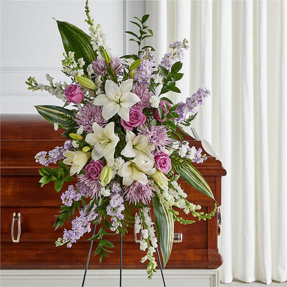 Grateful Hearts Standing Spray – ANGEL'S FLOWERS AND GIFTS, San Jose CA