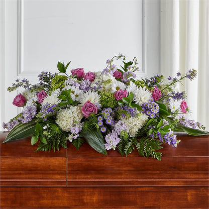 Meadows of Serenity Casket Spray – ANGEL'S FLOWERS AND GIFTS, San Jose CA