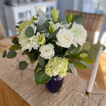 Snowy Dreams Bouquet – ANGEL'S FLOWERS AND GIFTS, San Jose CA