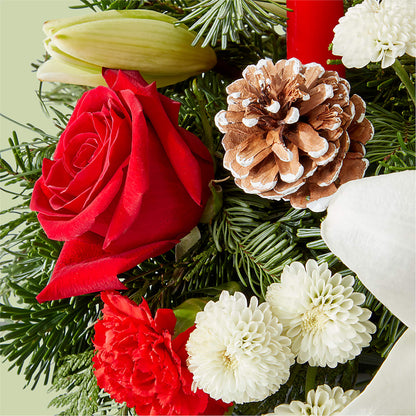 Seasonal Festivities Centerpiece – ANGEL'S FLOWERS AND GIFTS, San Jose CA